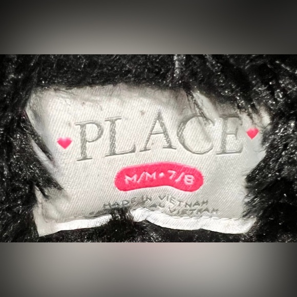 Black Girl’s Coat Place size M 7/8 - Picture 3 of 3